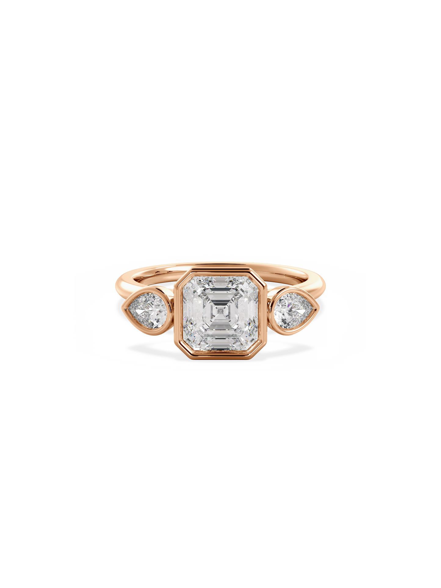 2 CT Round Three Stones Lab Grown Diamond Engagement Ring