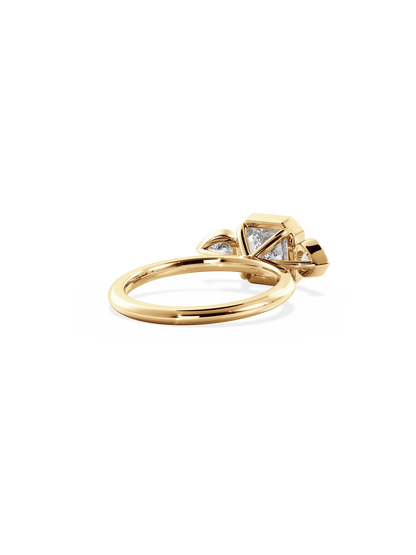 2 CT Round Three Stones Lab Grown Diamond Engagement Ring