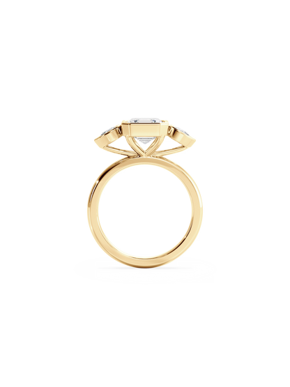 2 CT Round Three Stones Lab Grown Diamond Engagement Ring
