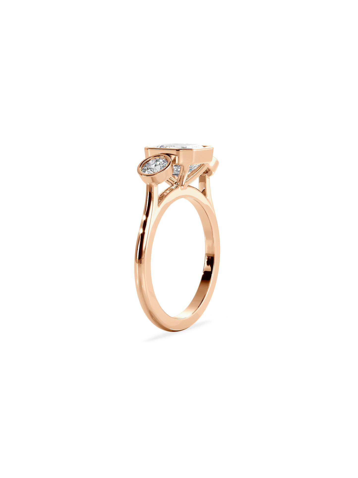 2 CT Round Three Stones Lab Grown Diamond Engagement Ring