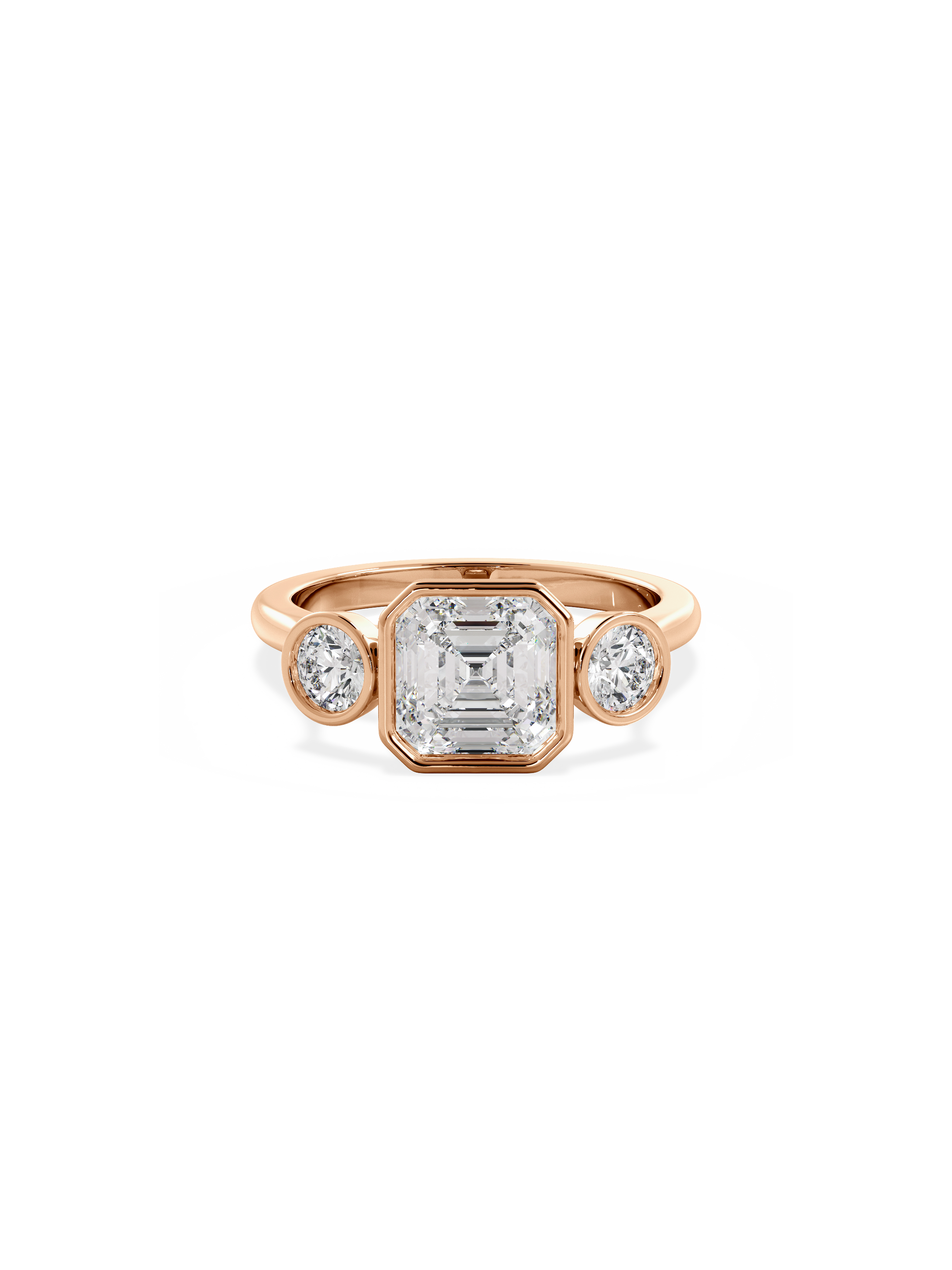2 CT Round Three Stones Lab Grown Diamond Engagement Ring