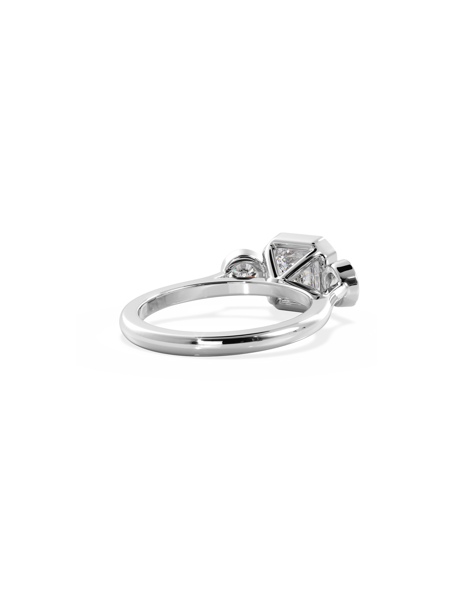 2 CT Round Three Stones Lab Grown Diamond Engagement Ring
