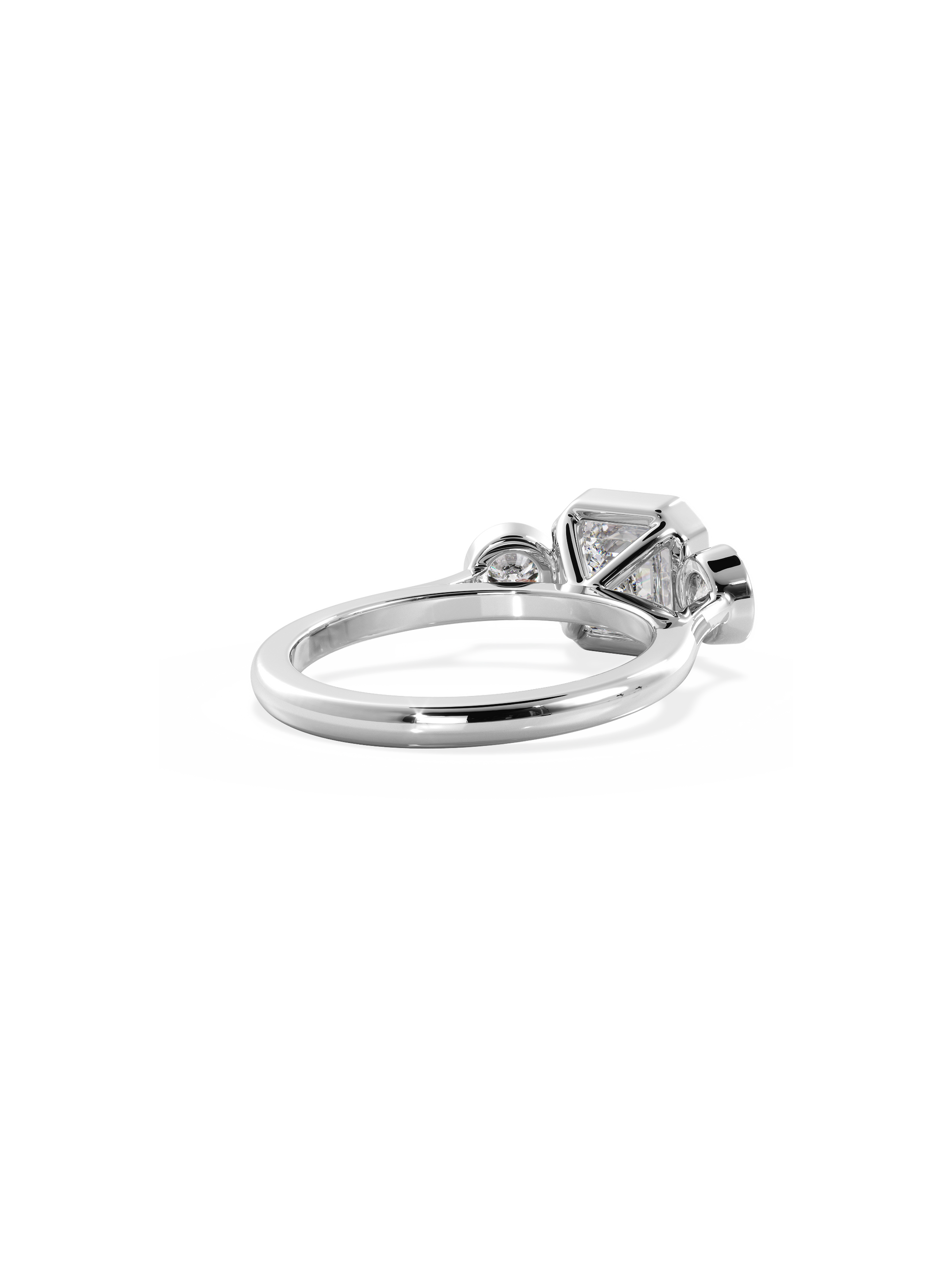 2 CT Round Three Stones Lab Grown Diamond Engagement Ring