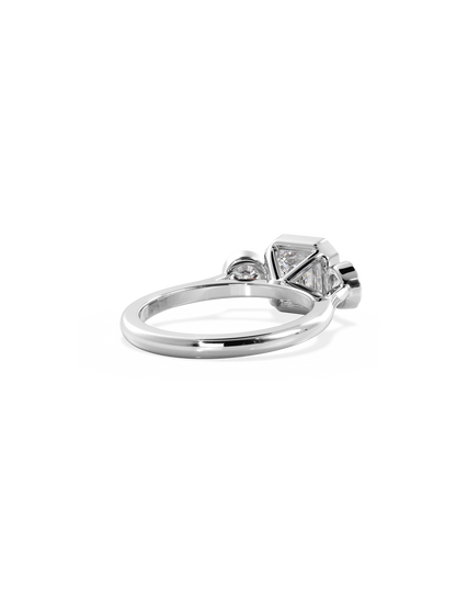 2 CT Round Three Stones Lab Grown Diamond Engagement Ring