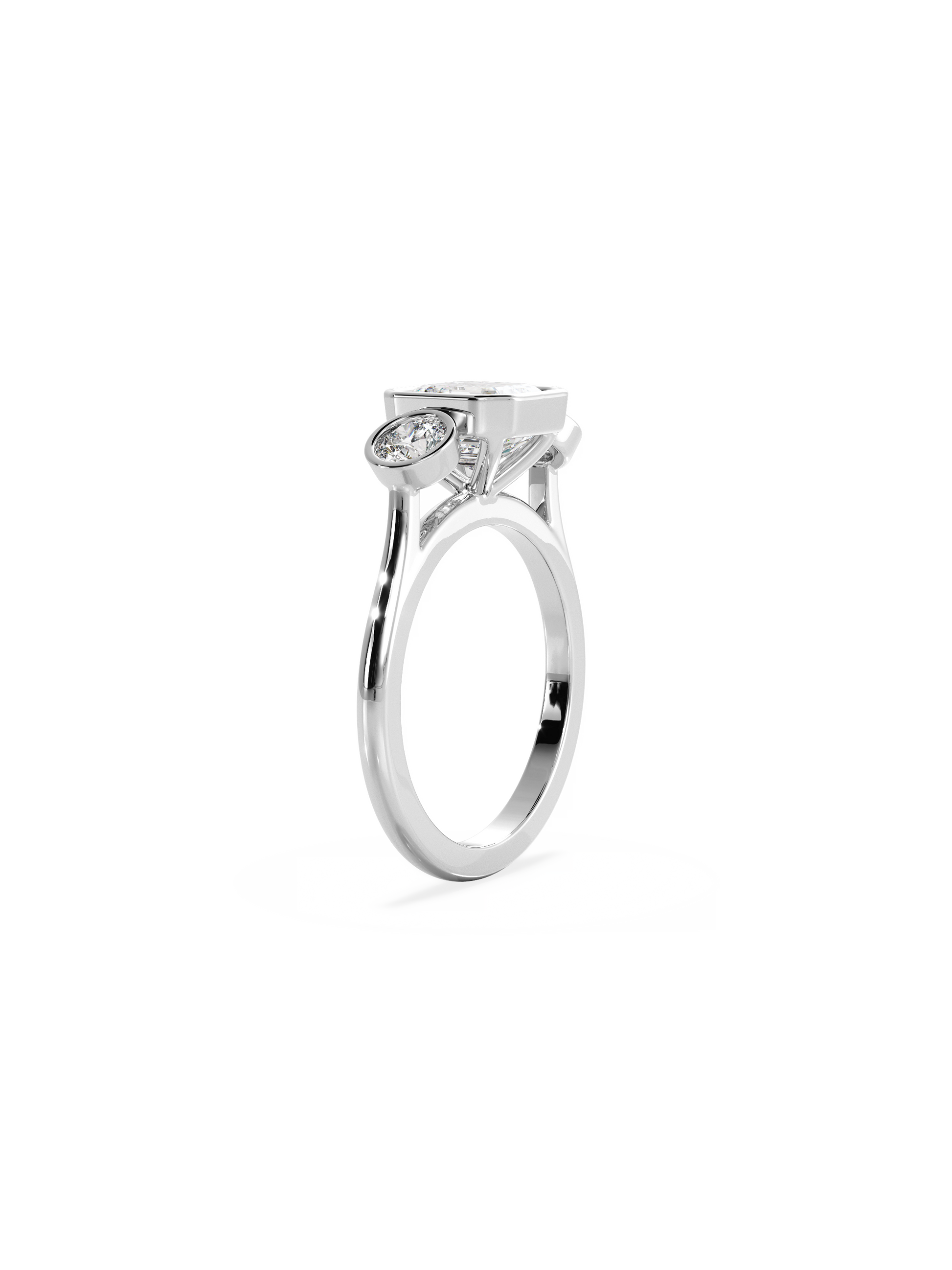 2 CT Round Three Stones Lab Grown Diamond Engagement Ring