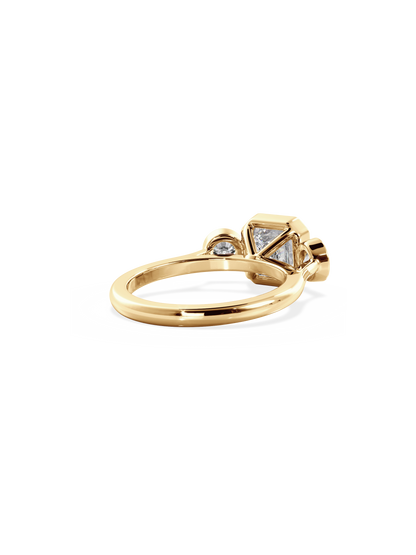 2 CT Round Three Stones Lab Grown Diamond Engagement Ring