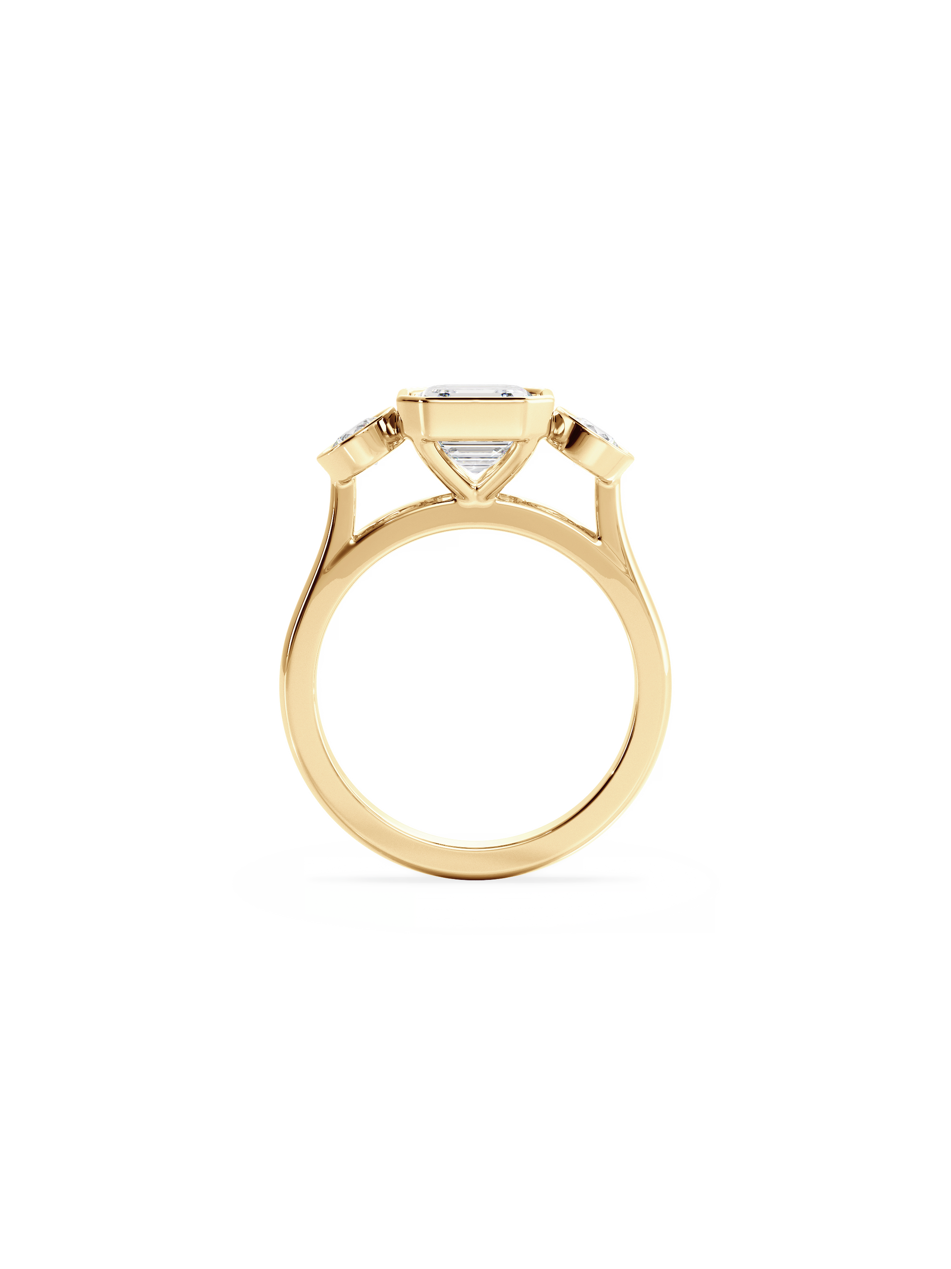 2 CT Round Three Stones Lab Grown Diamond Engagement Ring
