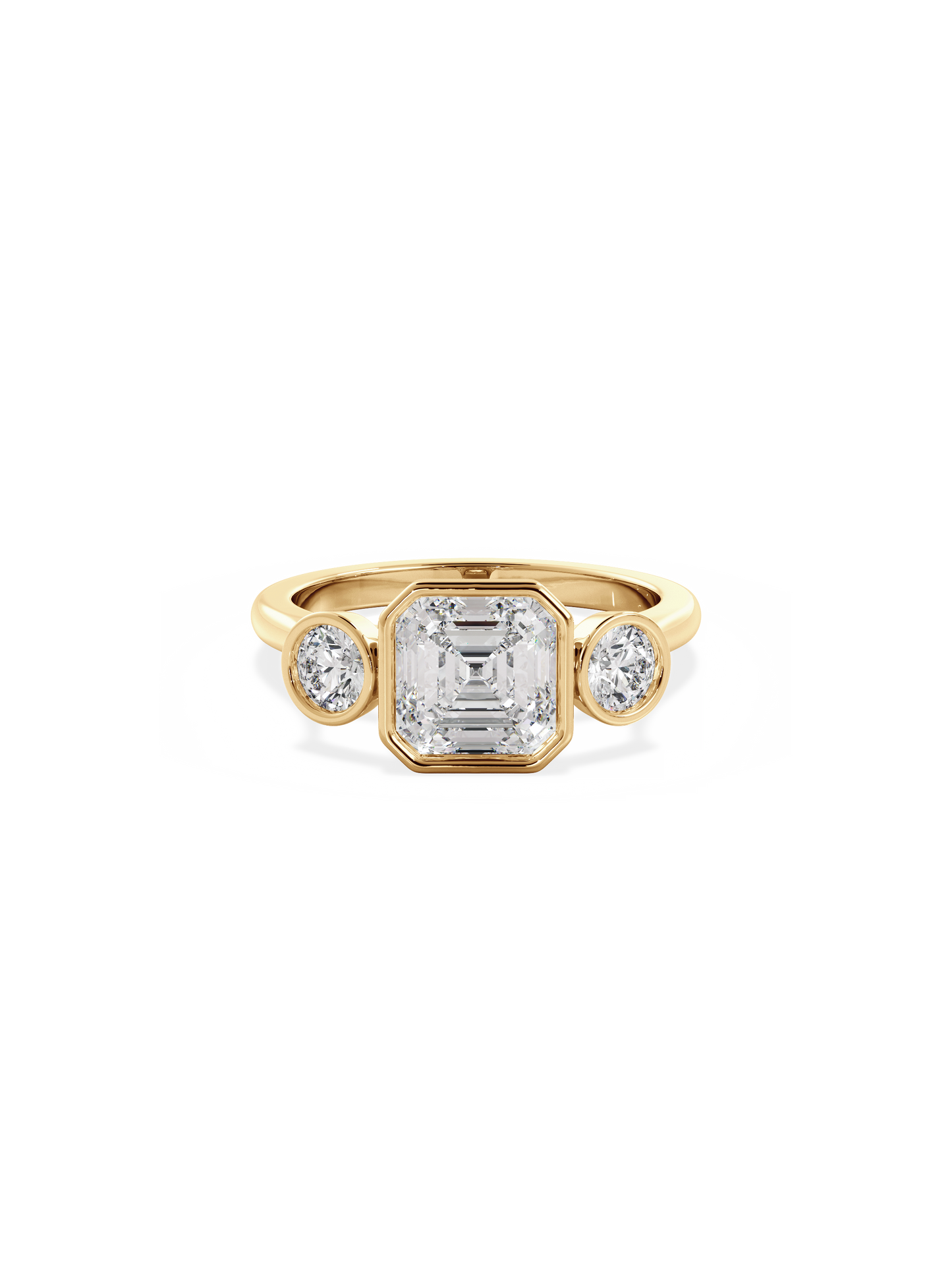 2 CT Round Three Stones Lab Grown Diamond Engagement Ring