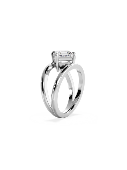 2 CT Round Three Stones Lab Grown Diamond Engagement Ring