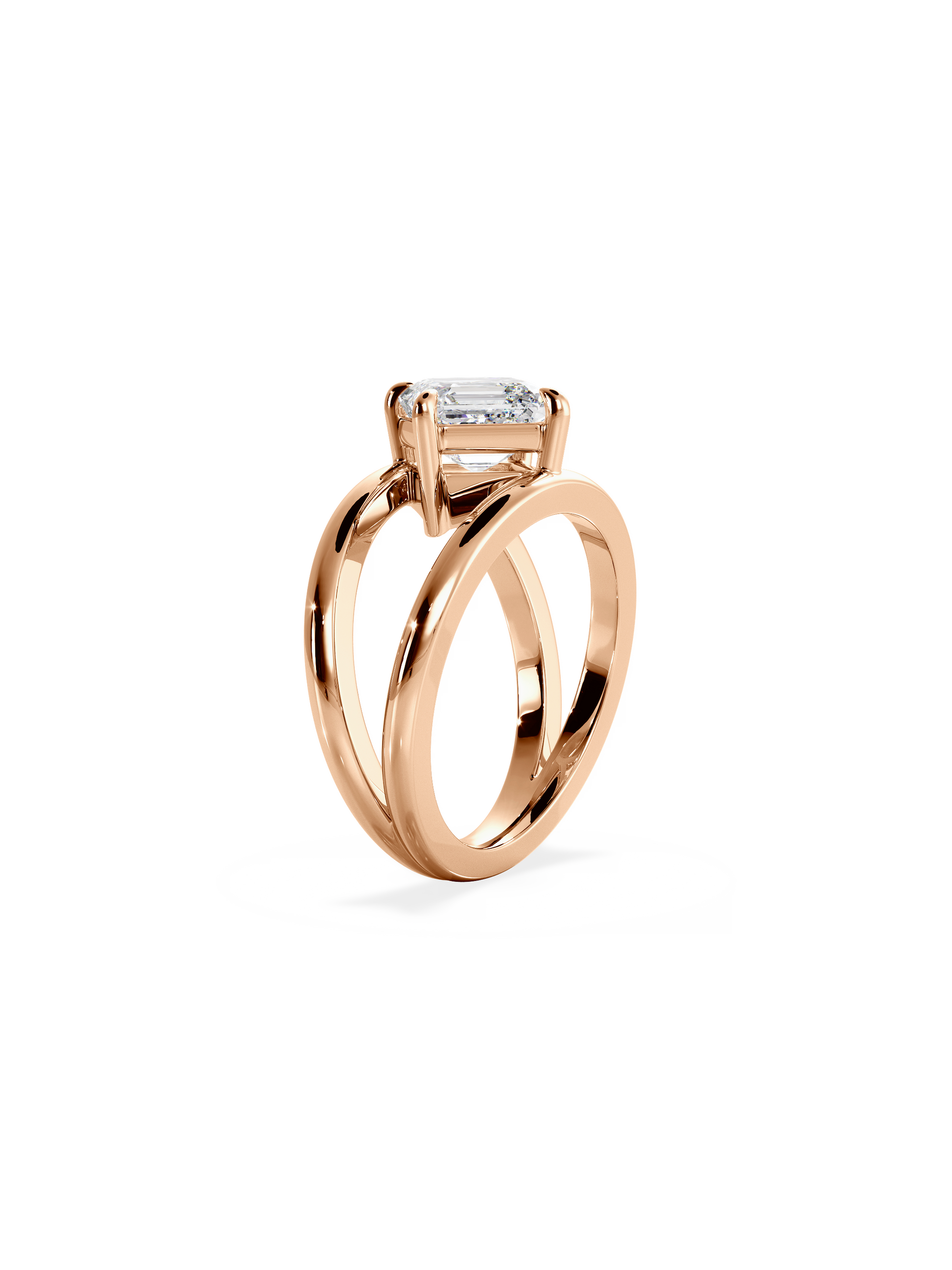 2 CT Round Three Stones Lab Grown Diamond Engagement Ring