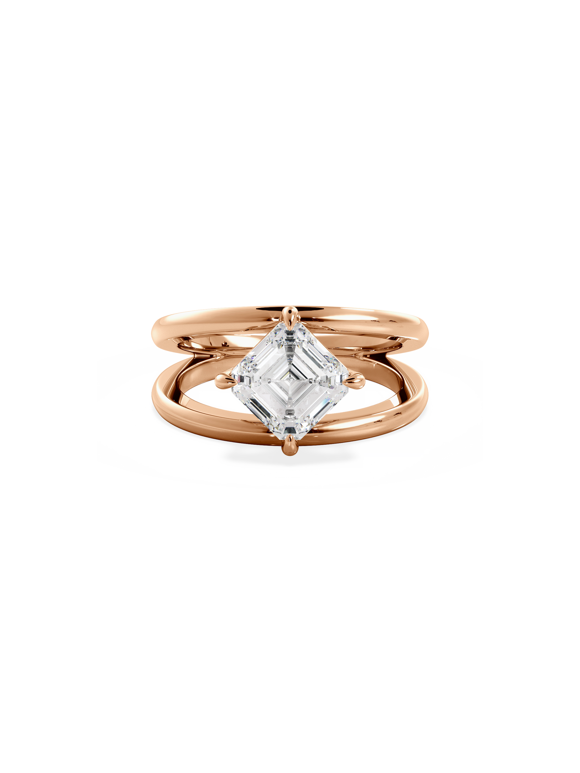 2 CT Round Three Stones Lab Grown Diamond Engagement Ring