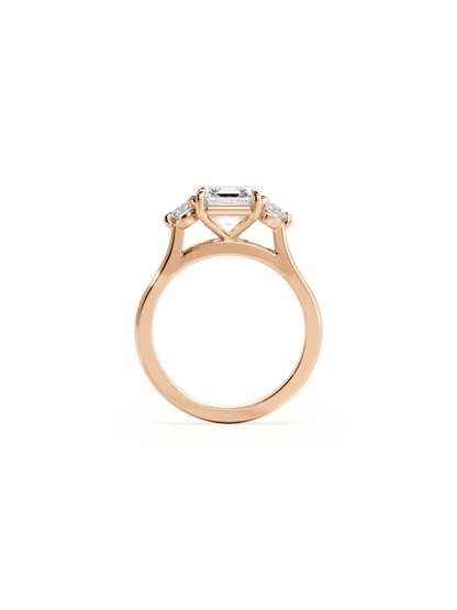2 CT Round Three Stones Lab Grown Diamond Engagement Ring