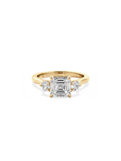 2 CT Round Three Stones Lab Grown Diamond Engagement Ring