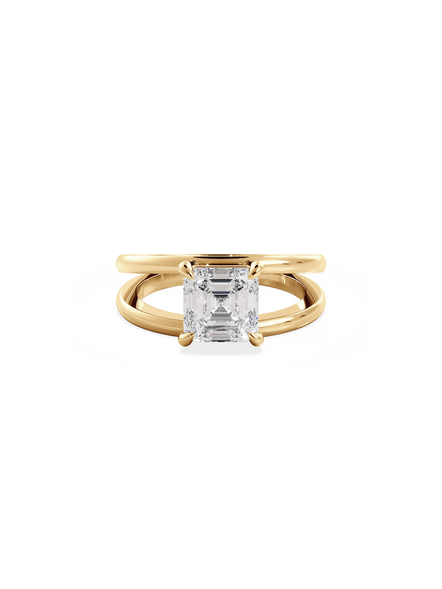 2 CT Round Three Stones Lab Grown Diamond Engagement Ring