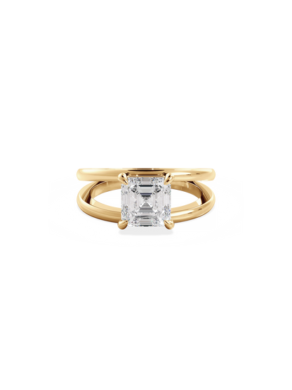 2 CT Round Three Stones Lab Grown Diamond Engagement Ring