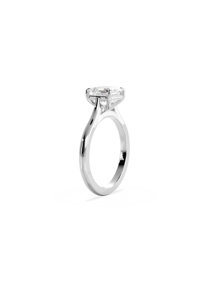 2 CT Round Three Stones Lab Grown Diamond Engagement Ring