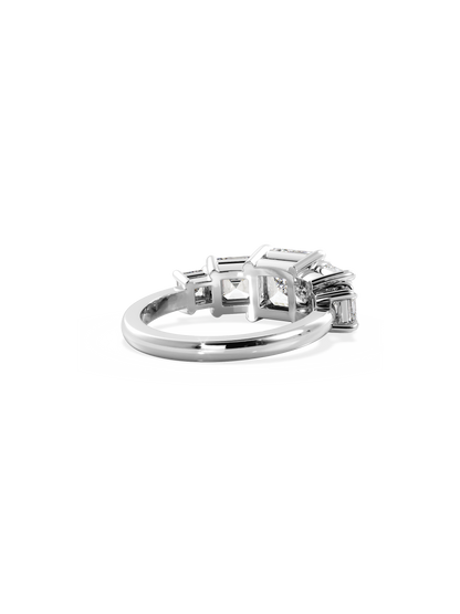 2 CT Round Three Stones Lab Grown Diamond Engagement Ring