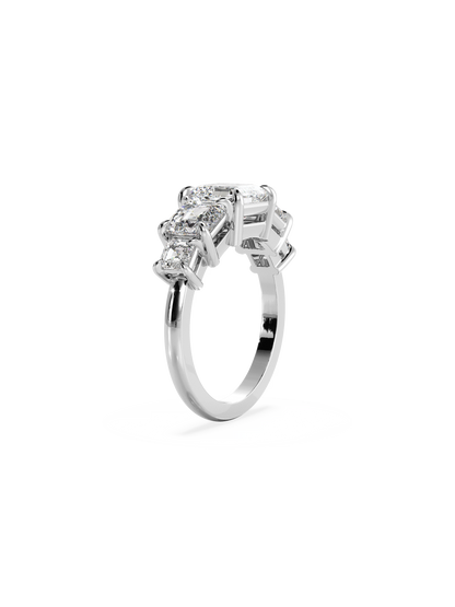 2 CT Round Three Stones Lab Grown Diamond Engagement Ring
