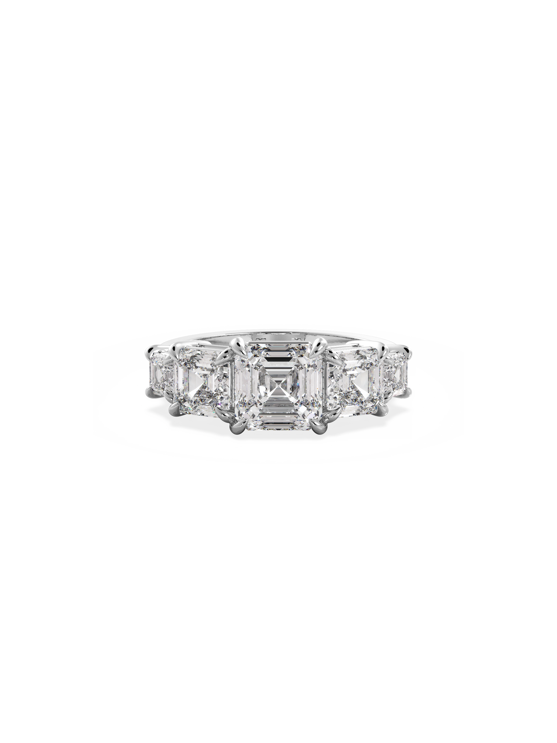 2 CT Round Three Stones Lab Grown Diamond Engagement Ring