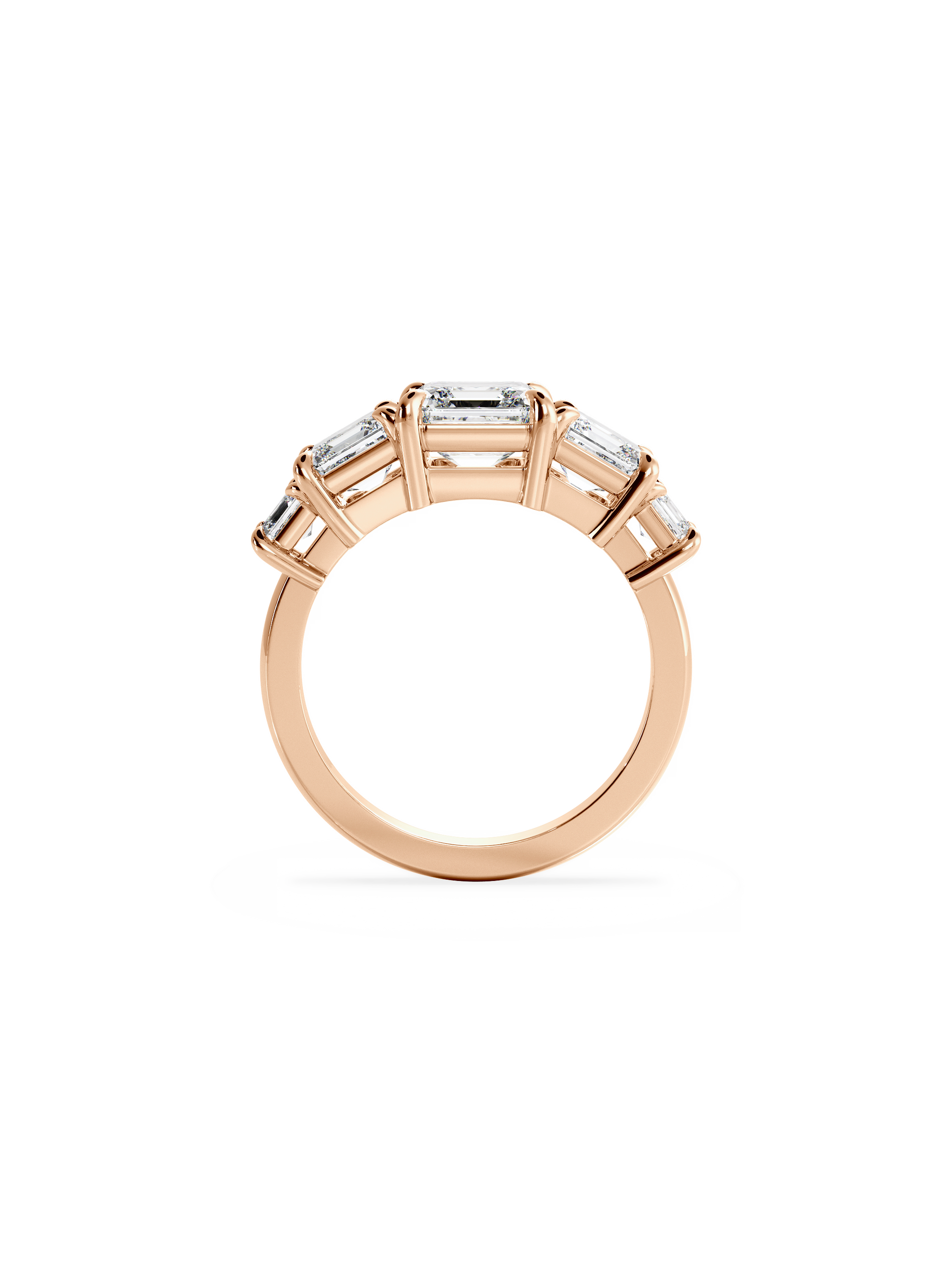 2 CT Round Three Stones Lab Grown Diamond Engagement Ring