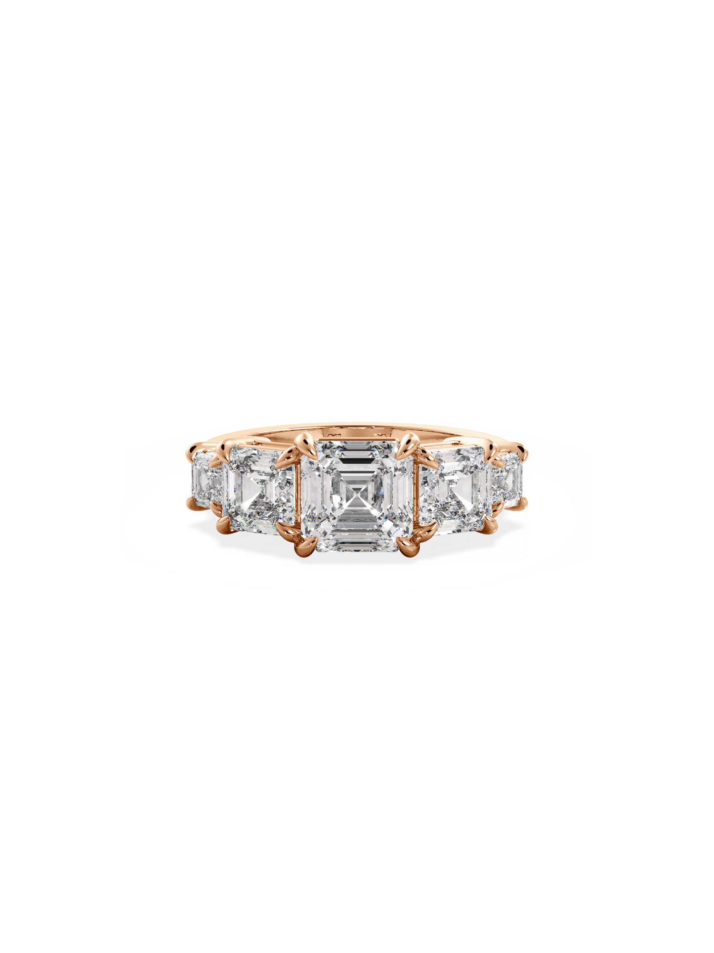 2 CT Round Three Stones Lab Grown Diamond Engagement Ring