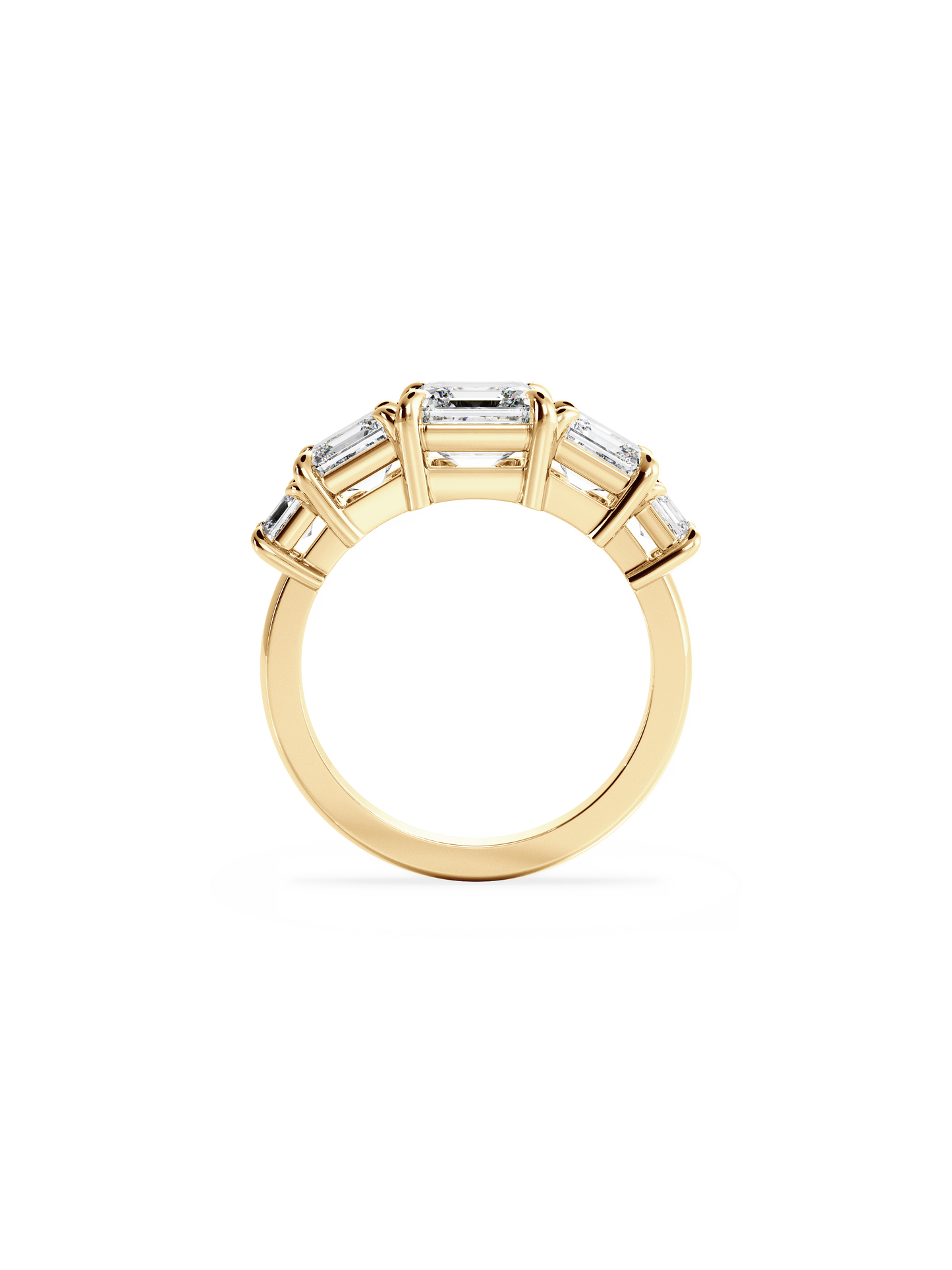 2 CT Round Three Stones Lab Grown Diamond Engagement Ring