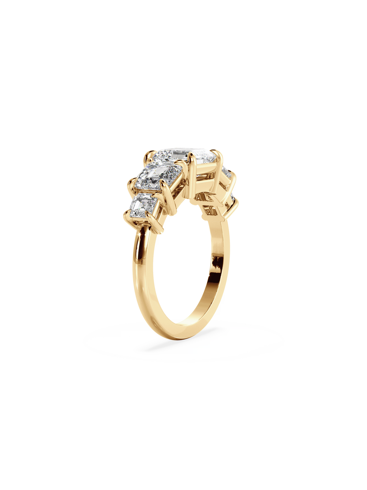 2 CT Round Three Stones Lab Grown Diamond Engagement Ring