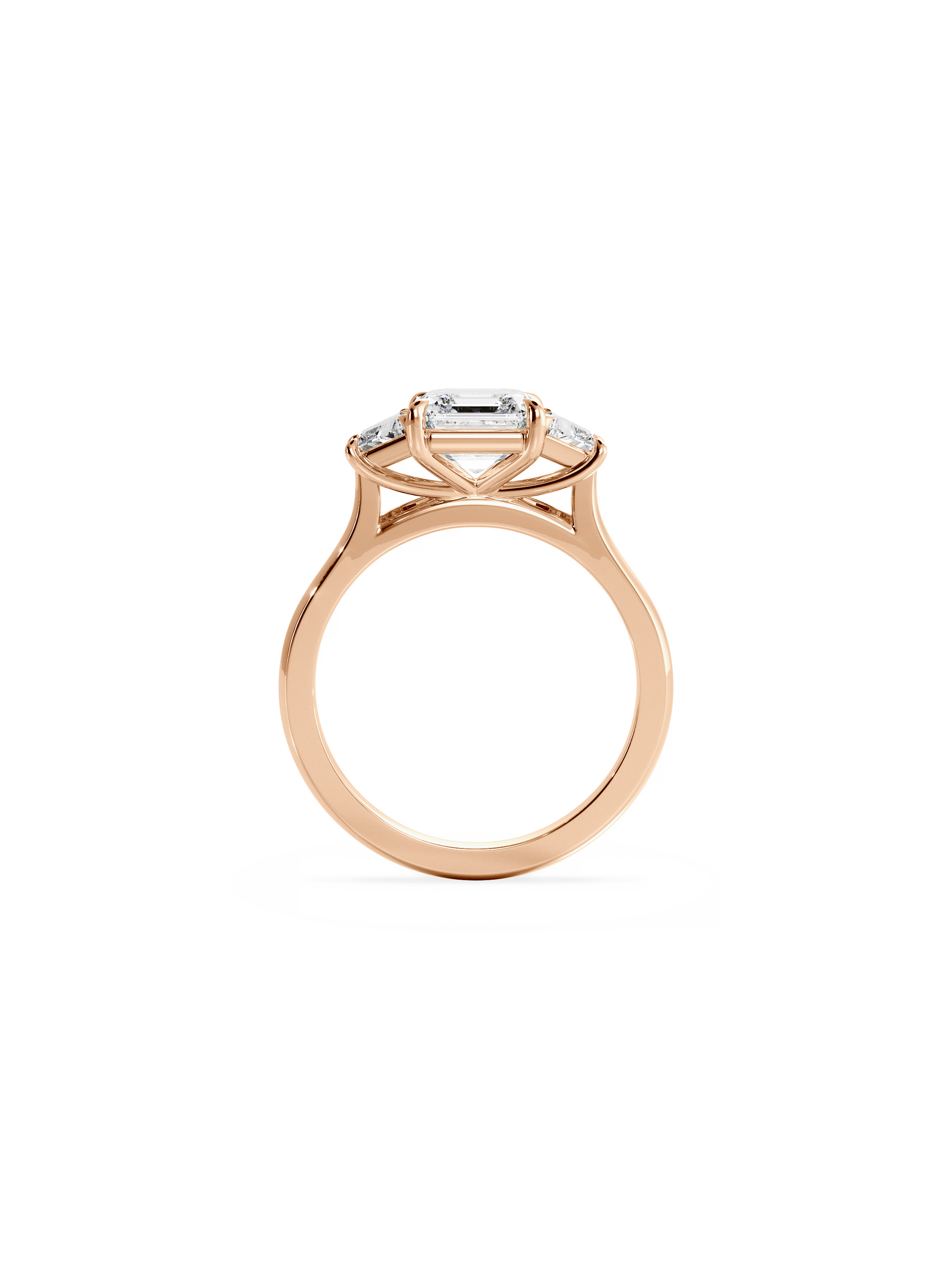 2 CT Round Three Stones Lab Grown Diamond Engagement Ring