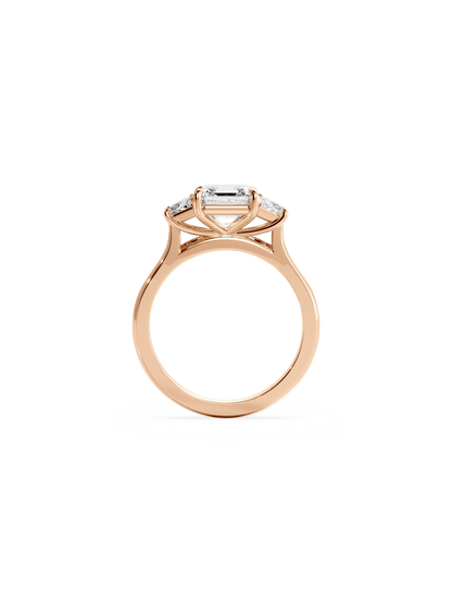 2 CT Round Three Stones Lab Grown Diamond Engagement Ring