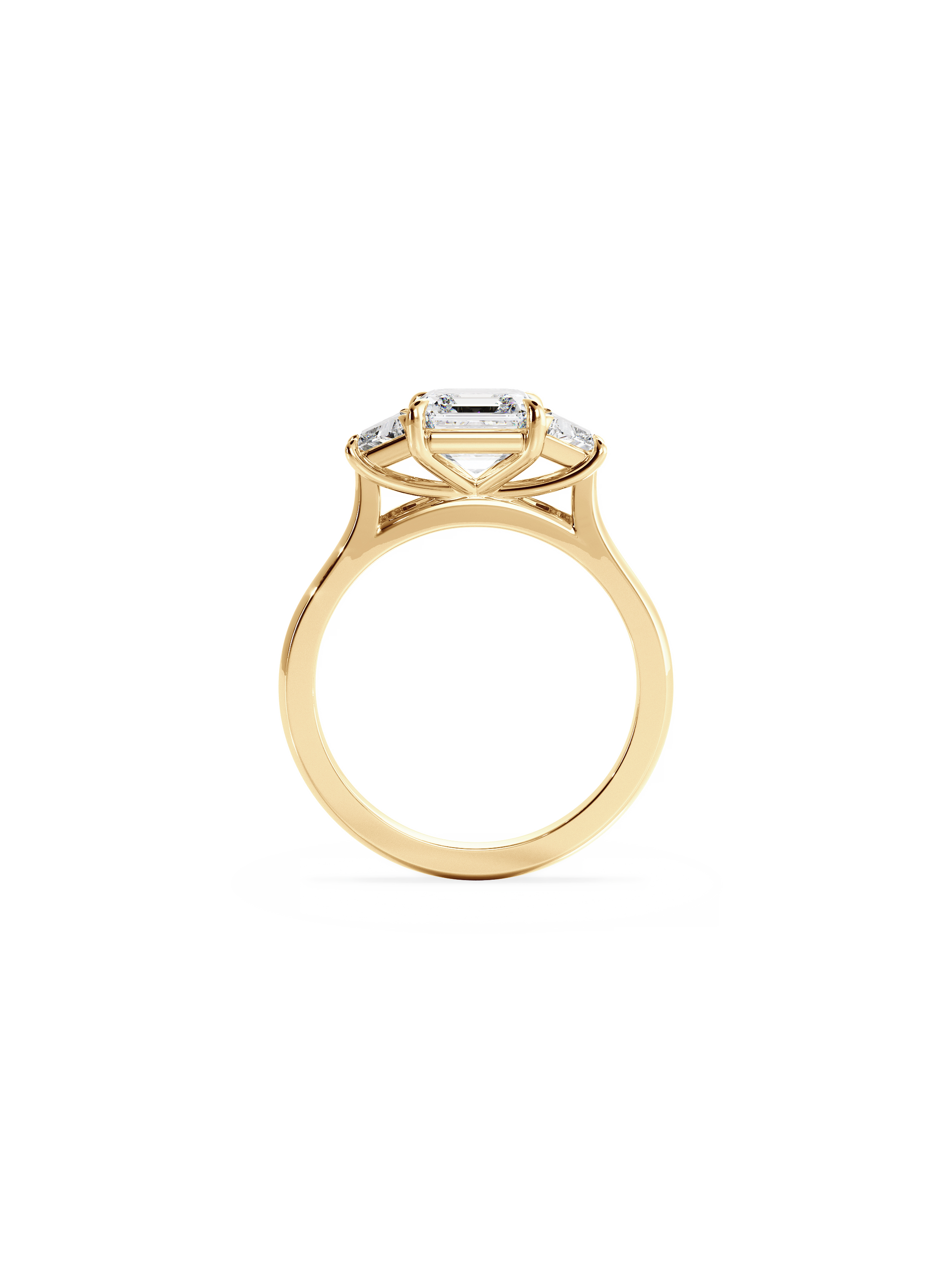 2 CT Round Three Stones Lab Grown Diamond Engagement Ring