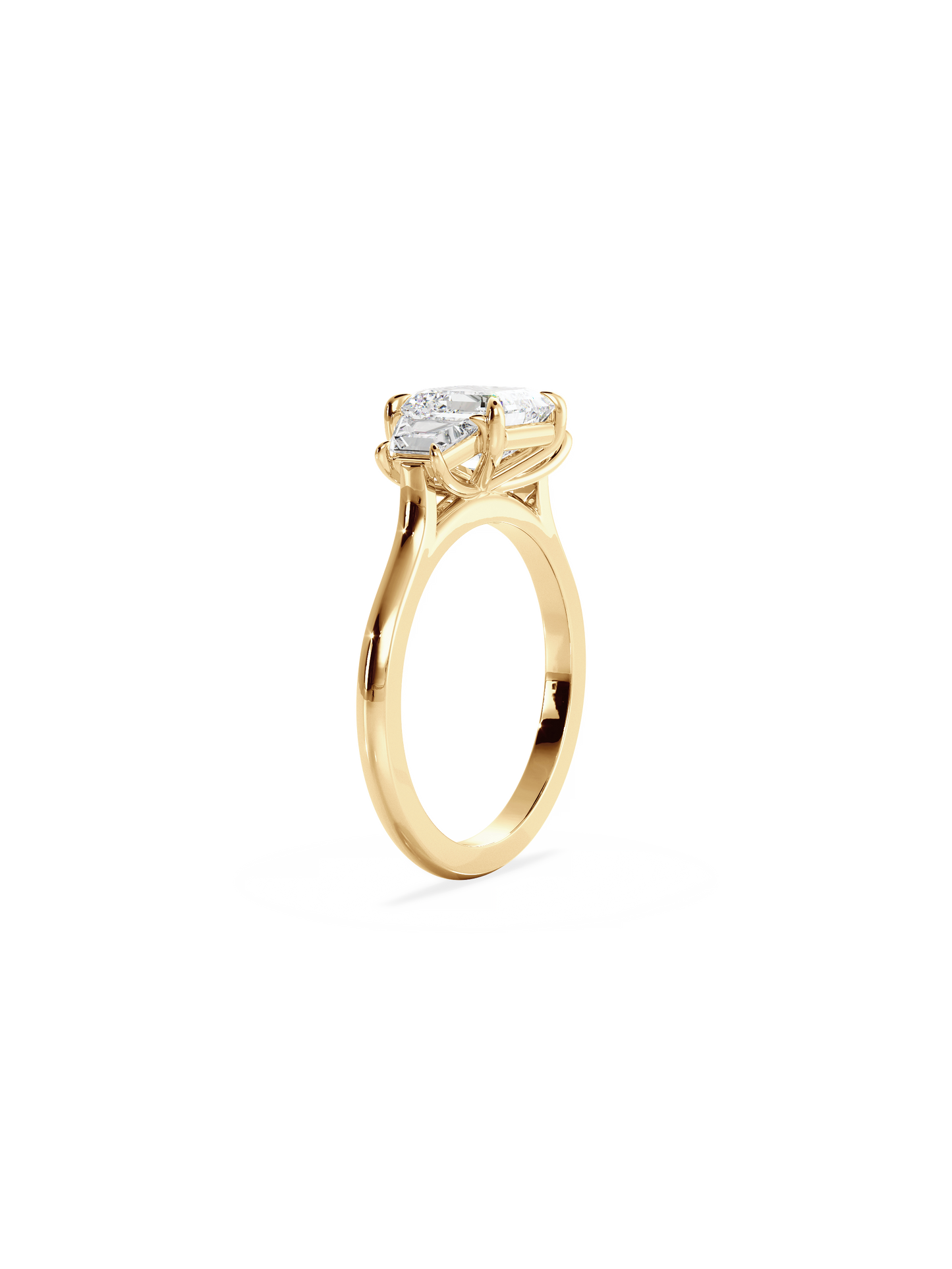 2 CT Round Three Stones Lab Grown Diamond Engagement Ring