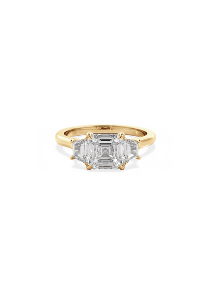 2 CT Round Three Stones Lab Grown Diamond Engagement Ring