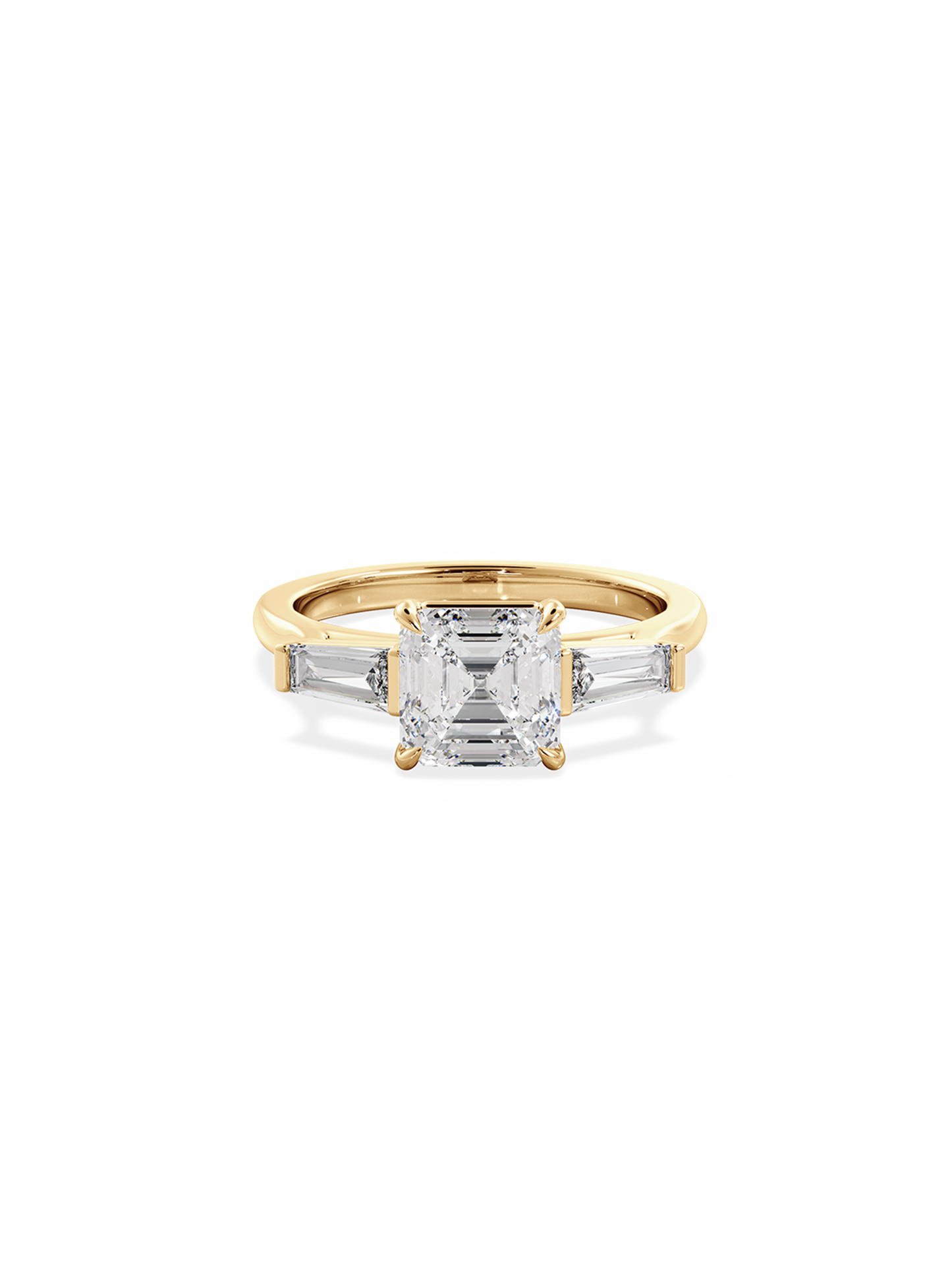 2 CT Round Three Stones Lab Grown Diamond Engagement Ring