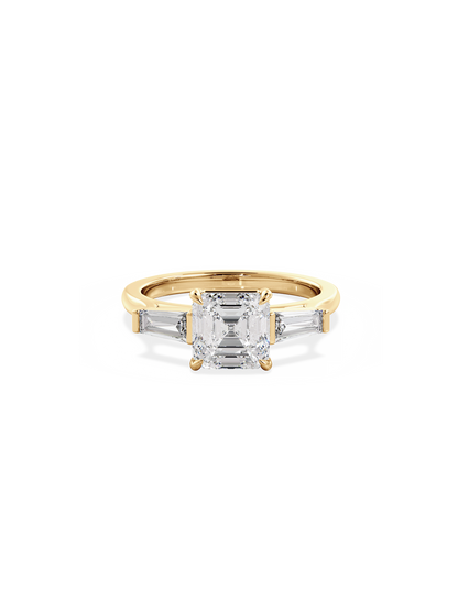 2 CT Round Three Stones Lab Grown Diamond Engagement Ring