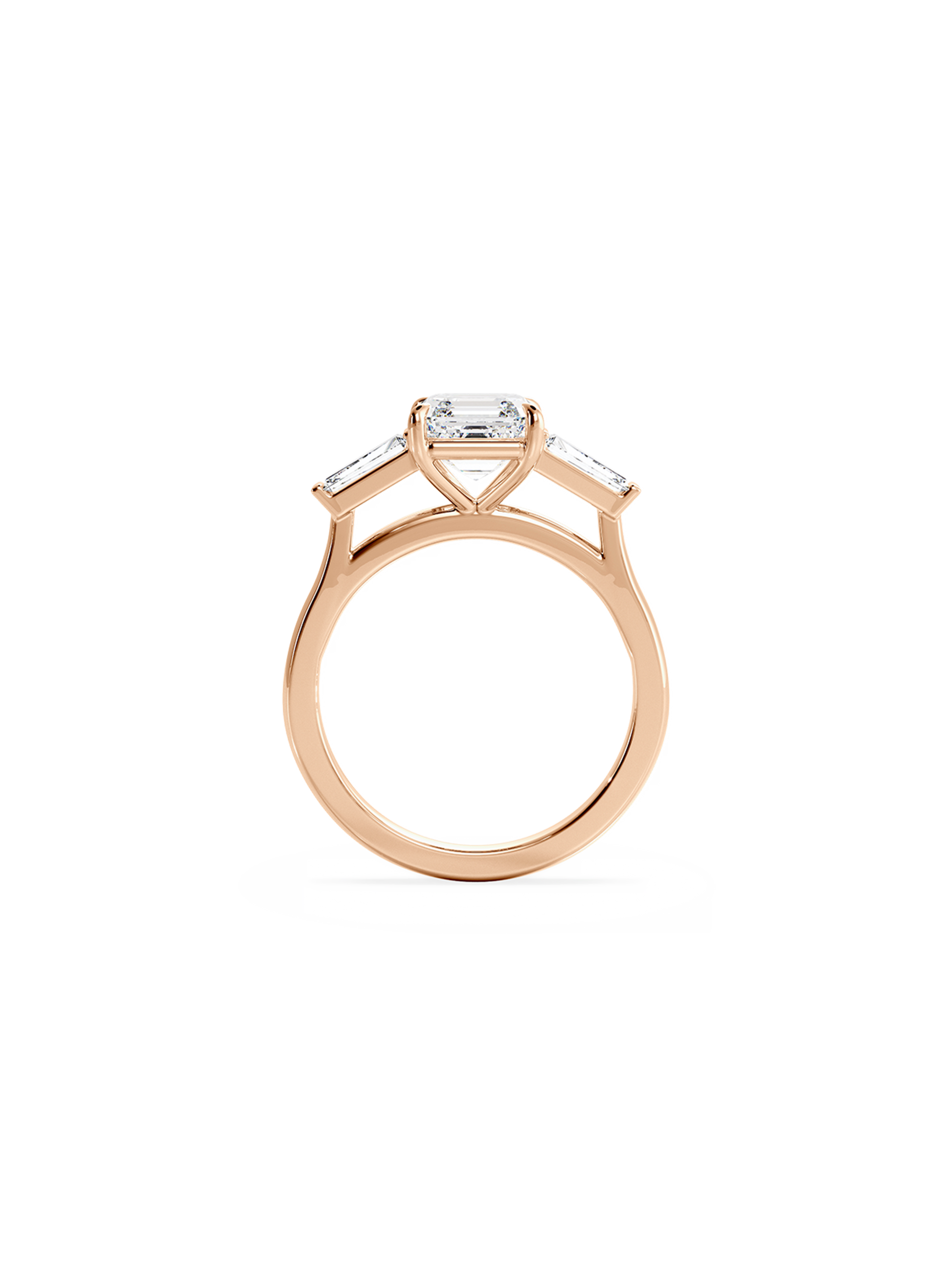 2 CT Round Three Stones Lab Grown Diamond Engagement Ring