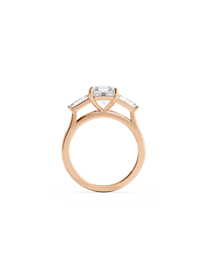 2 CT Round Three Stones Lab Grown Diamond Engagement Ring