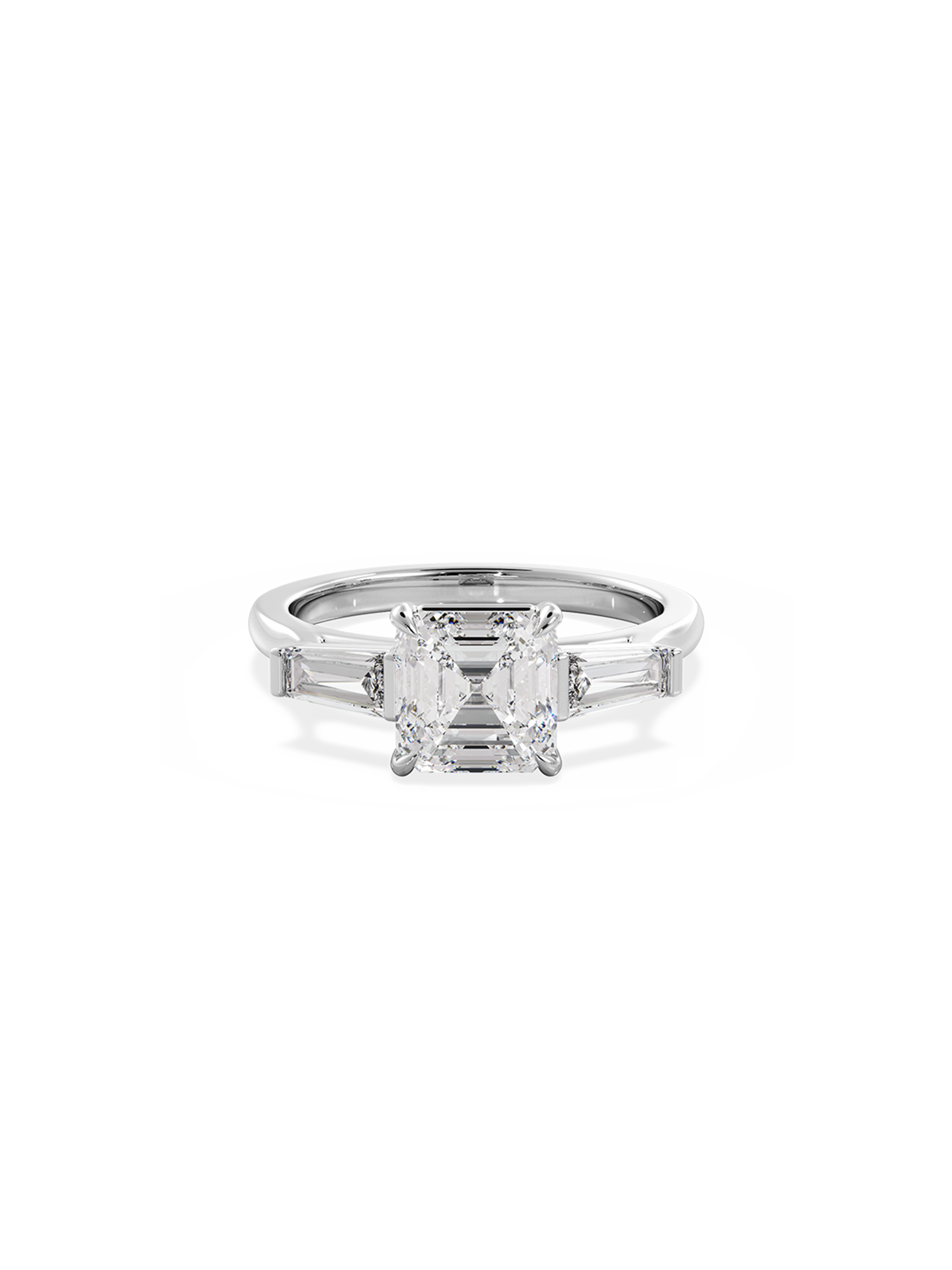 2 CT Round Three Stones Lab Grown Diamond Engagement Ring