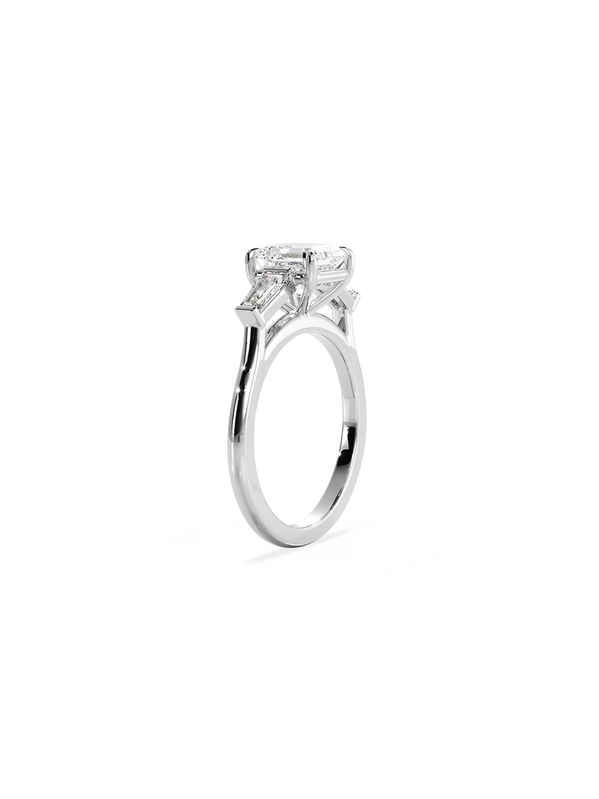 2 CT Round Three Stones Lab Grown Diamond Engagement Ring
