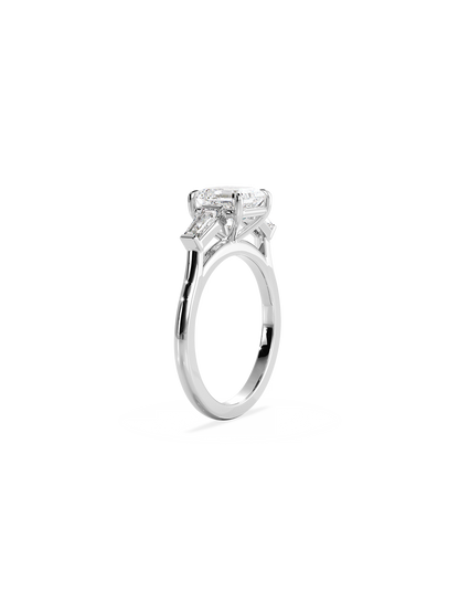 2 CT Round Three Stones Lab Grown Diamond Engagement Ring