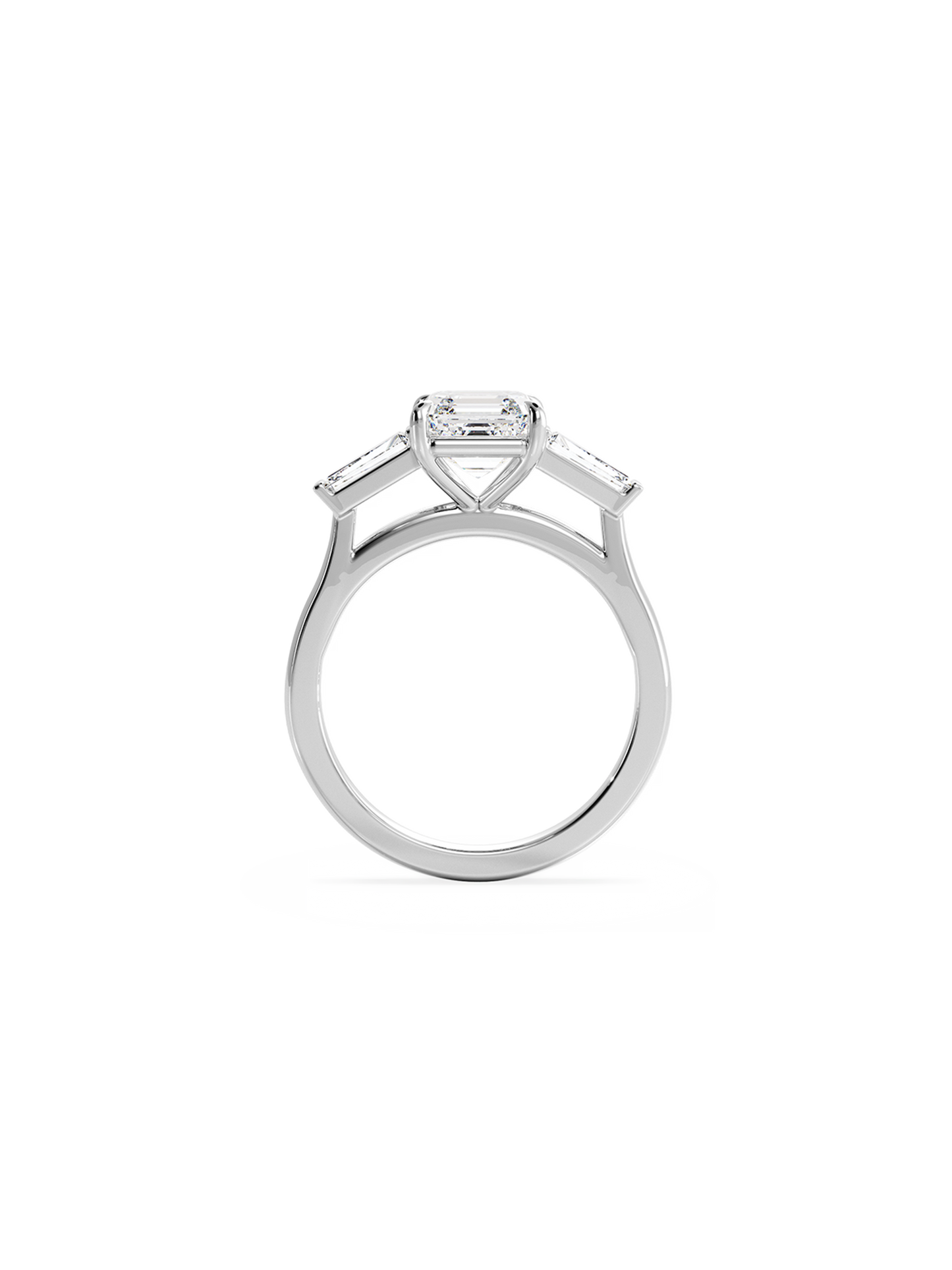 2 CT Round Three Stones Lab Grown Diamond Engagement Ring