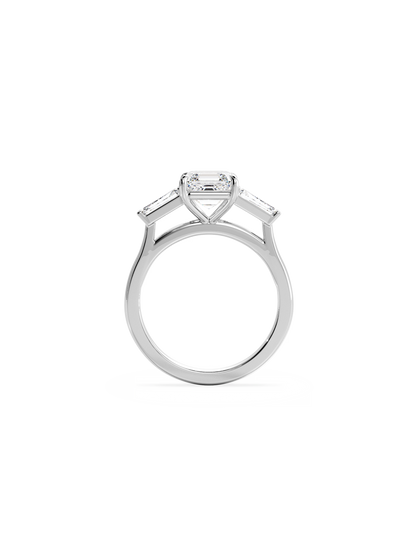 2 CT Round Three Stones Lab Grown Diamond Engagement Ring