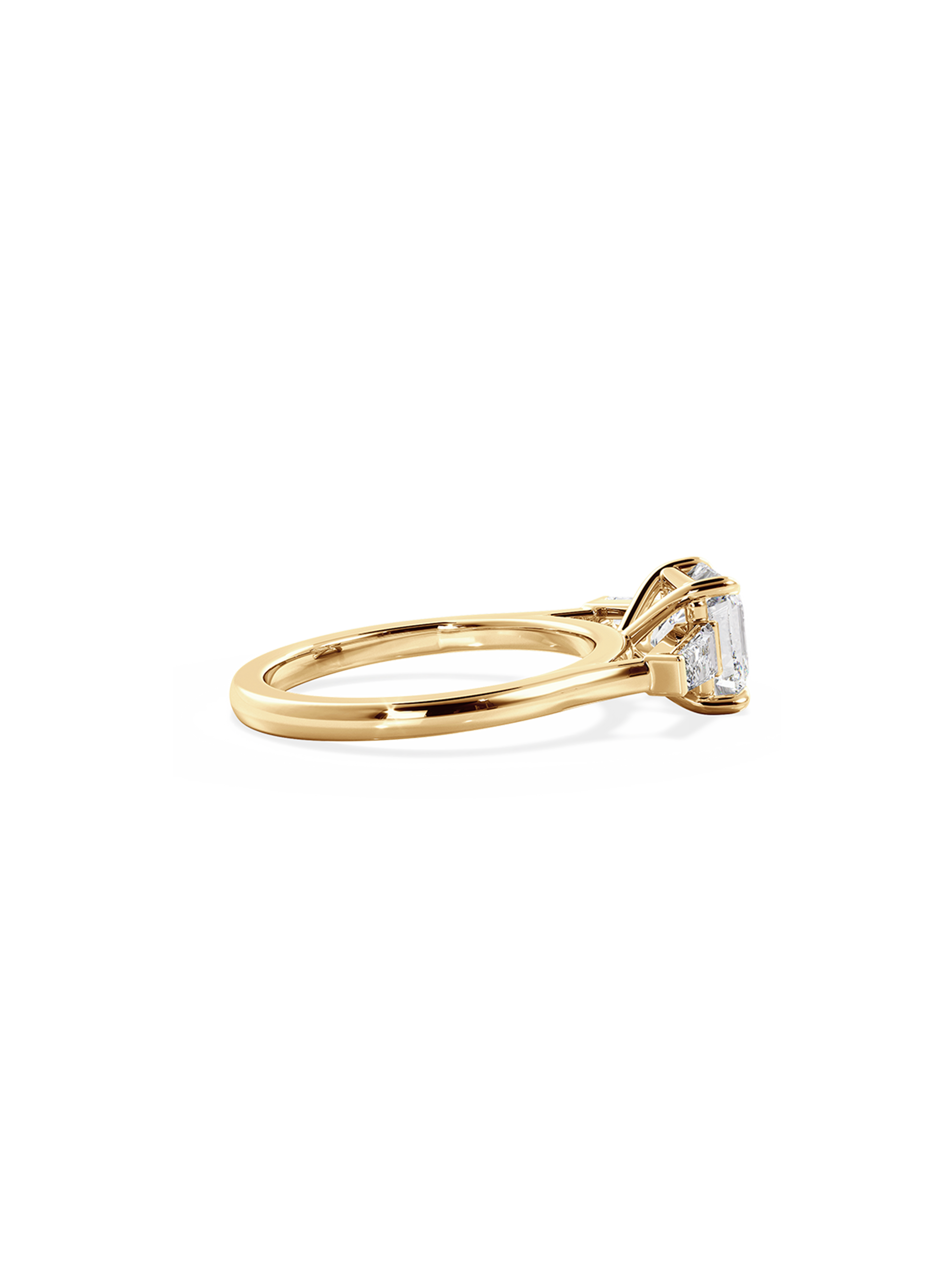 2 CT Round Three Stones Lab Grown Diamond Engagement Ring