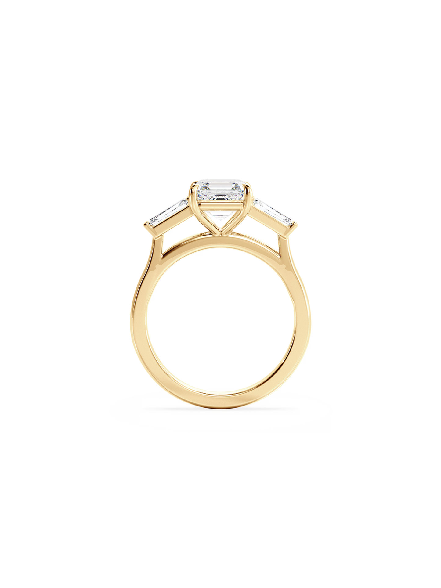 2 CT Round Three Stones Lab Grown Diamond Engagement Ring