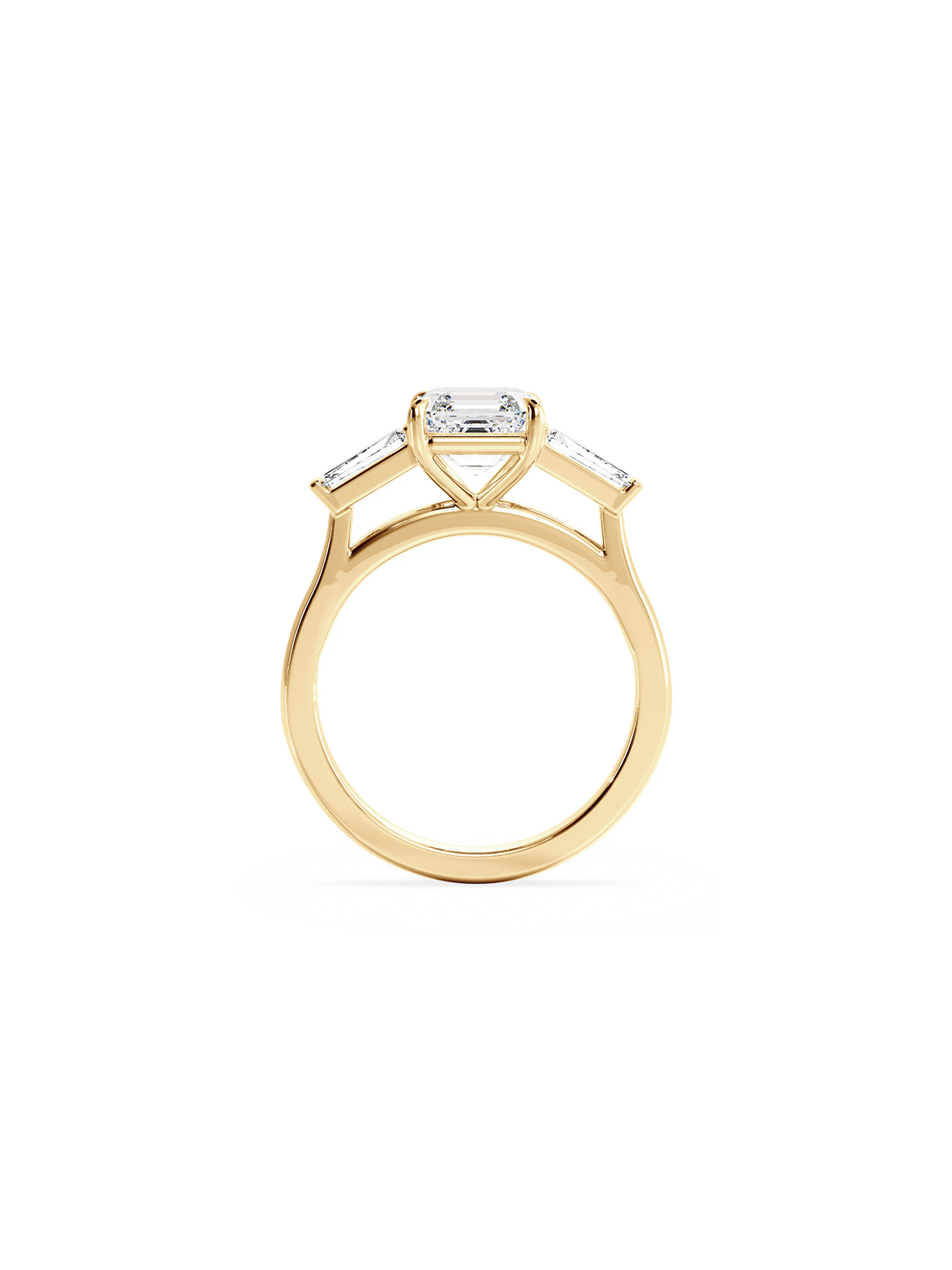 2 CT Round Three Stones Lab Grown Diamond Engagement Ring