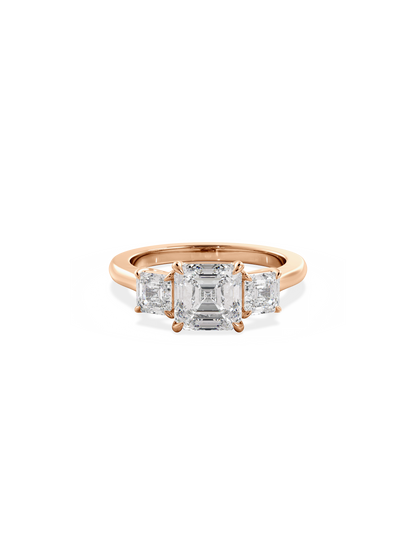 2 CT Round Three Stones Lab Grown Diamond Engagement Ring
