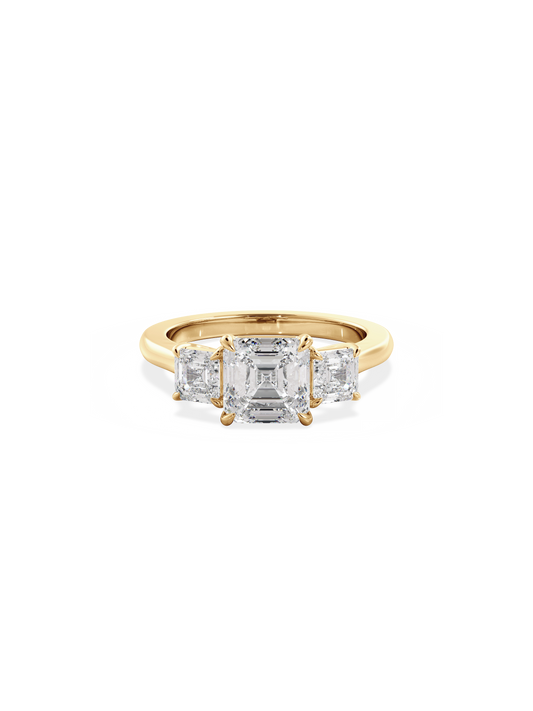 2 CT Round Three Stones Lab Grown Diamond Engagement Ring
