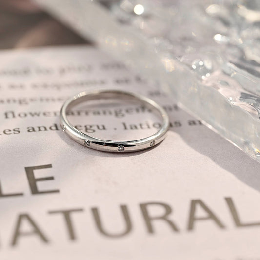 0.2 TCW Round Cut Moissanite Bridal Wedding Band 1