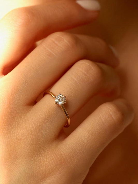 Marquise Cut Cluster Styled Lab Grown Diamond Engagement Ring