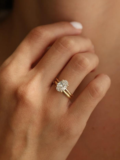 Marquise Cut Cluster Styled Lab Grown Diamond Engagement Ring