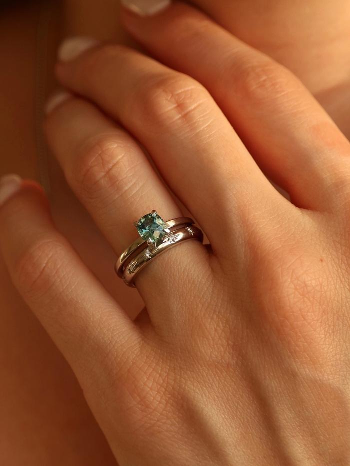 Marquise Cut Cluster Styled Lab Grown Wedding Band